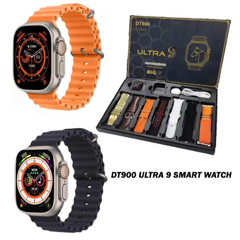 DT 900 Ultra 7 + 1 Strap 49MM Dial Full Touch Display Smart Watch Waterproof Health Monitor Sports Mode Bluetooth Calling